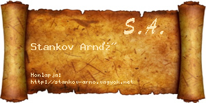 Stankov Arnó névjegykártya